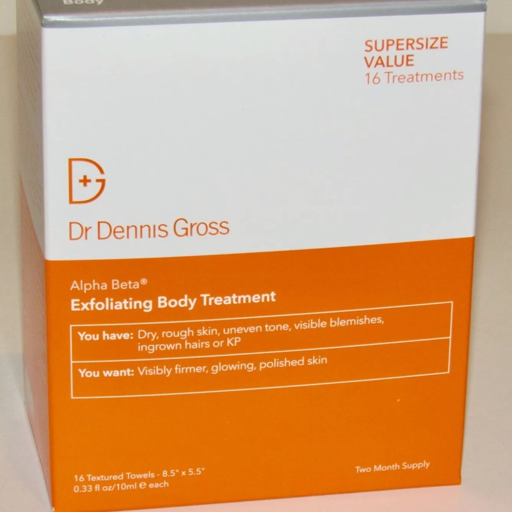 NIB Dr. Dennis Gross Skincare Alpha Beta Exfoliating Body Treatment Peel 16 Pads